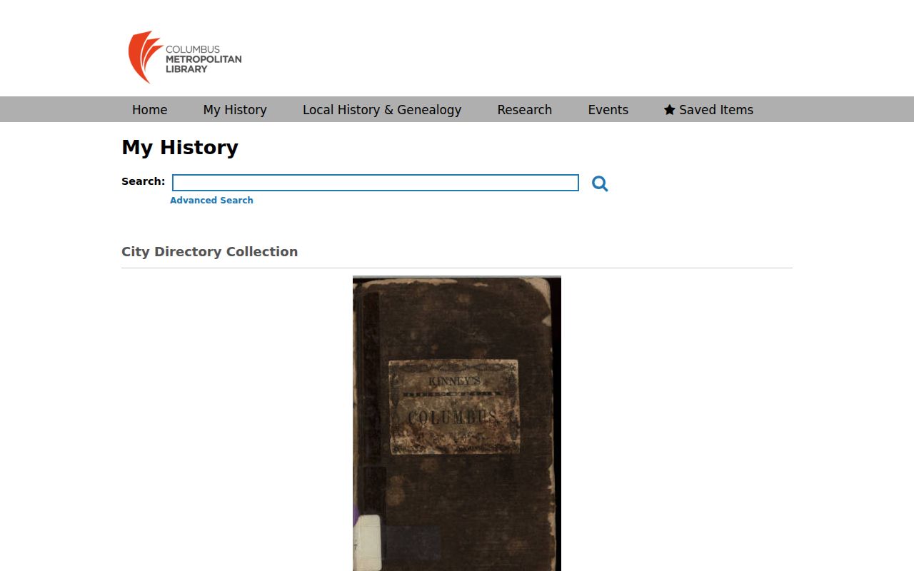 Washington Township city directory digitized collection at Columbus Metropolitan Library