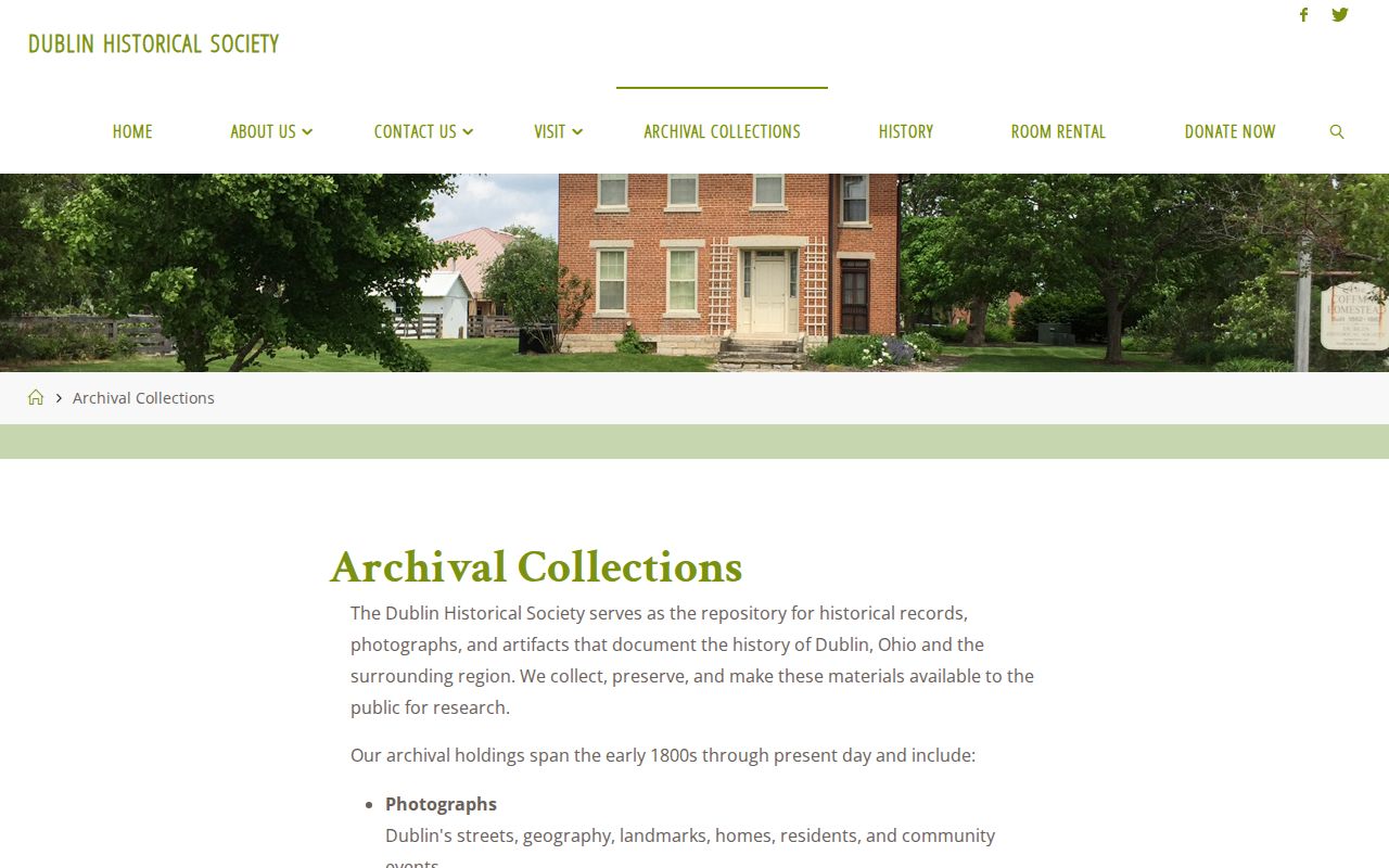 Washington Township city directory archival research at Dublin Historical Society